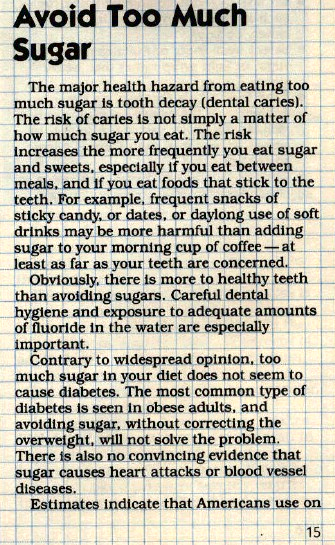 Avoid Too Much Sugar