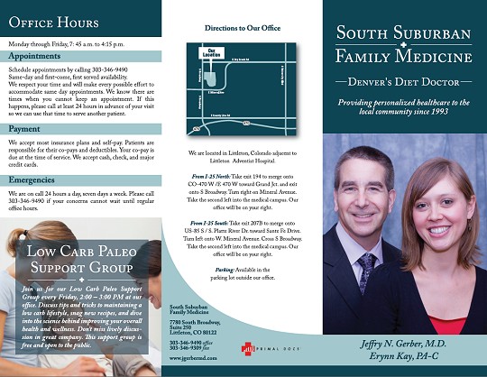 South Suburban Family Medicine Brochure South Suburban Family Medicine Brochure - Jeffry Gerber, MD - Erynn Kay, PA-C